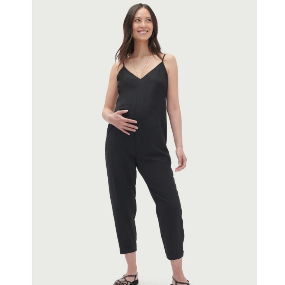 Hatch maternity black georgie jumpsuit